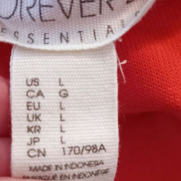 FOREVER 21 CORAL/ORANGE BODYCON DRESS SZ.L EUC - Picture 8 of 9